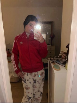 Chaqueta Adidas Roja con Cremallera