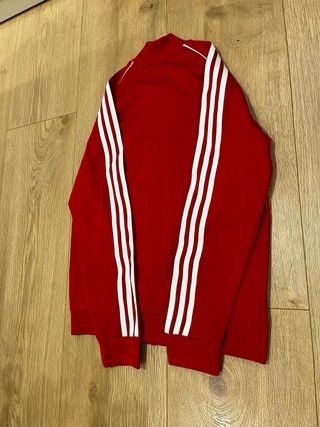Chaqueta Adidas Roja con Cremallera