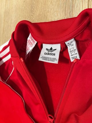 Chaqueta Adidas Roja con Cremallera