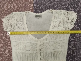 Vestido Pepa Bonett blanco encaje volantes