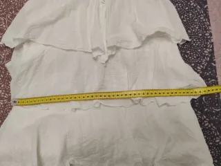 Vestido Pepa Bonett blanco encaje volantes