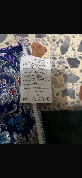 Tela de fallera azul 1,5m