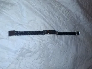 Pulsera cuero y acero con escorpión