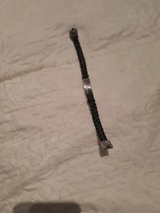 Pulsera cuero y acero con escorpión