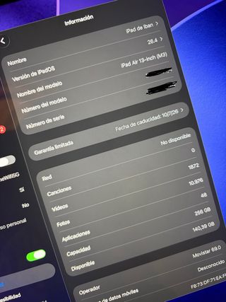 iPad Air M3 13 (2025) 256GB Wifi+Celular IMPECABLE