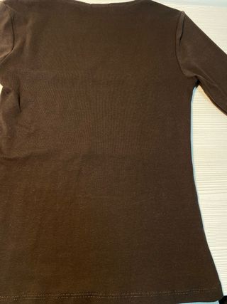 Top Stradivarius marrón escote cuadrado