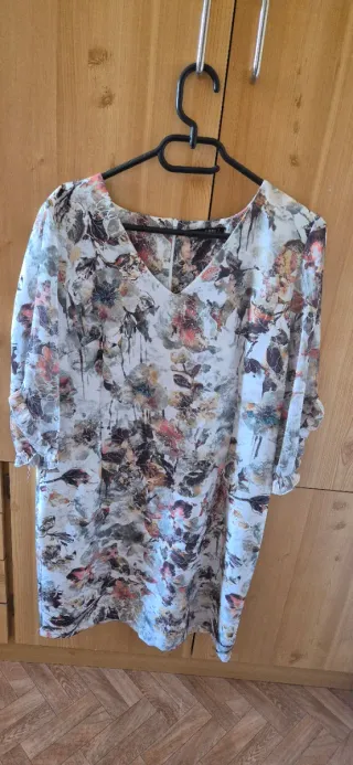 Vestido estampado floral media manga