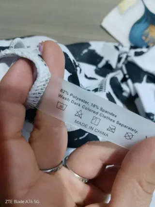 Costume due pezzi fantasia bianco e nero