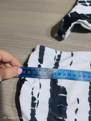 Costume due pezzi fantasia bianco e nero