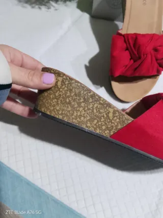 Ciabatte Poggio Dolce rosse con fiocco