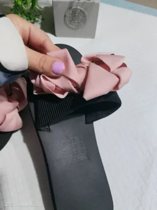 Ciabatte con fiocco rosa