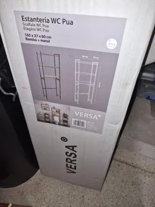 Estantería WC Bambú y Metal Versa