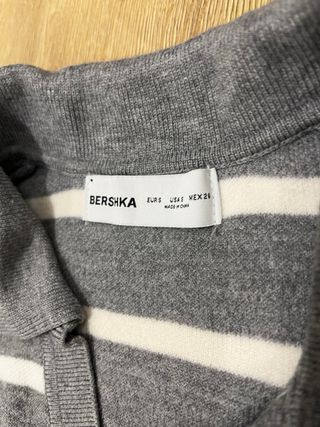 Jersey rayas gris y blanco