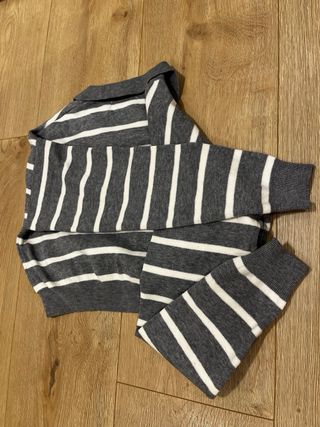 Jersey rayas gris y blanco
