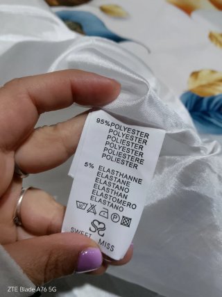 Abito fantasia floreale bianco