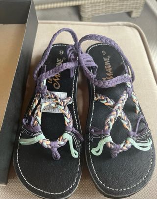 Sandalias La Marine Talla 36 Trenzadas Multicolor