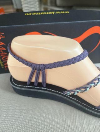 Sandalias La Marine Talla 36 Trenzadas Multicolor