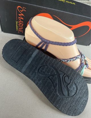 Sandalias La Marine Talla 36 Trenzadas Multicolor