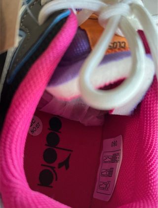 Deportivo Diadora Talla 36 Negro/Rosa