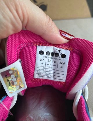 Deportivo Diadora Talla 36 Negro/Rosa