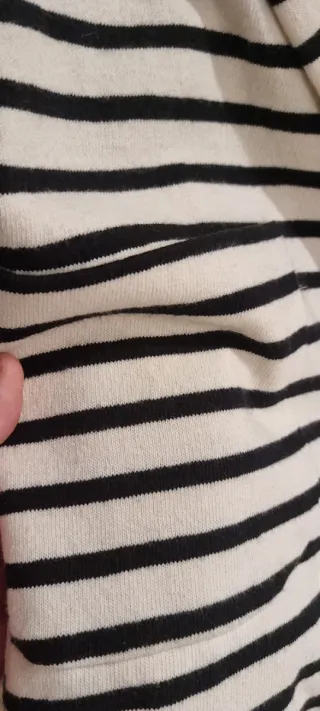 Chaqueta Mango Rayas Blanco y Negro