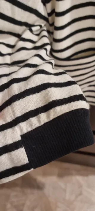 Chaqueta Mango Rayas Blanco y Negro