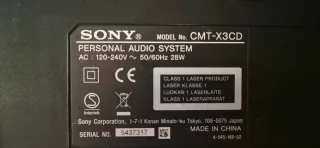 Reproductor CD Sony CMT-X3CD Beige/Negro