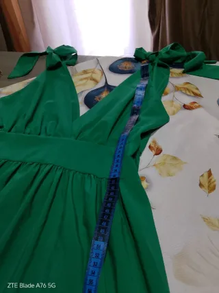 Abito lungo verde taglia unica