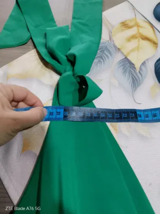 Abito lungo verde taglia unica