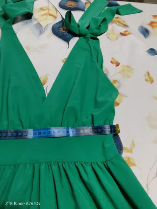 Abito lungo verde taglia unica