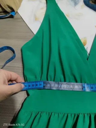 Abito lungo verde taglia unica