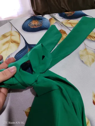 Abito lungo verde taglia unica