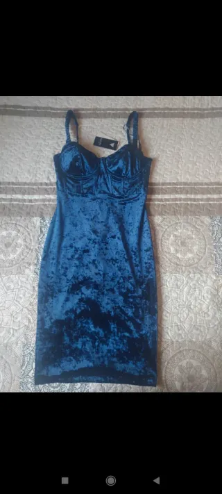 Vestido Guess Azul Eléctrico Talla S