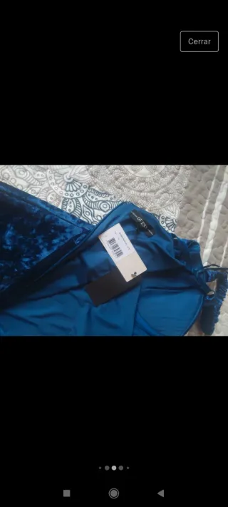 Vestido Guess Azul Eléctrico Talla S