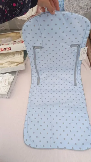 Funda silla paseo bebé azul lunares