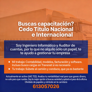 TÍTULO TRANSPORTISTA ROTT - AUDITOR e ING. INFORMÁ