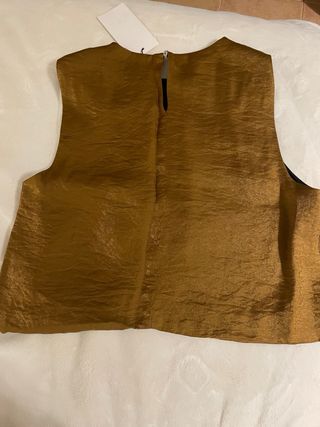 Top Zara Dorado Talla M