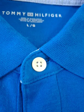 Polo Tommy Hilfiger Azul (Talla L) - Tejido Ligero