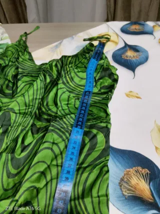 Abito lungo verde e nero