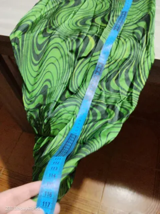 Abito lungo verde e nero