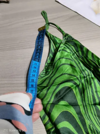 Abito lungo verde e nero