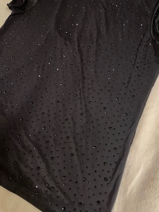 Top Zara Negro Brillos