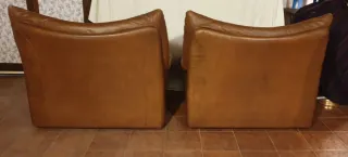 Coppia Poltrone in Pelle vintage