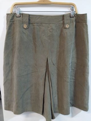 Falda pantalón seda Burberry verde kaki