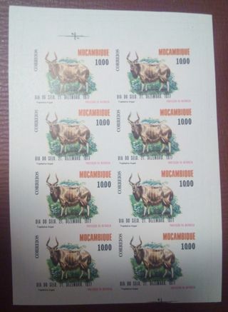 Moçambique Selo Proteção Natureza 1977