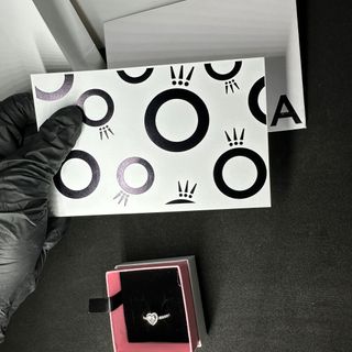 Anillo Pandora Corazón Cristal Plata