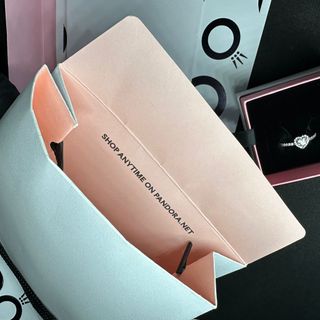 Anillo Pandora Corazón Cristal Plata