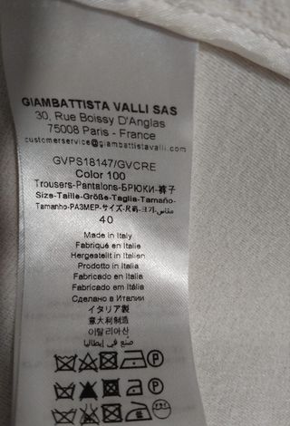 Pantalones Giambattista Valli blancos