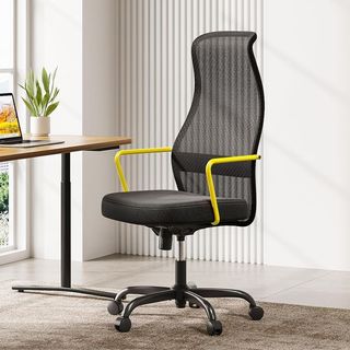 Silla de oficina ergonómica negro/amarillo NUEVA