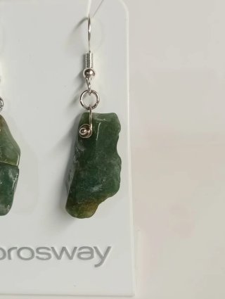 Orecchini Diaspro Verde Grezzo
